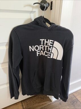 The North Face TWO Black and Grey Hoodie with White Logo